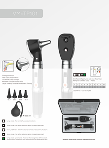 Set de Otoscopio y Oftalmoscopio Veterinario Eléctrico Portátil, Equipo para Clínica Canina, Certificado CE Clase II, Batería Integrada - Product Image 6