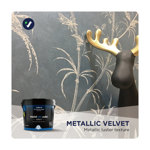 Pittura Murale Acrilica Metallizzata Lucida Glitterata Vanlei Eco-Friendly Senza Solventi per Interni, Rivestimento Liquido a Pennello, Durata 10 Anni - Product Image 3