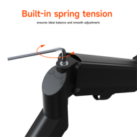 Soporte de Monitor Doble Auki con Resorte de Gas, de 13 a 32 Pulgadas, Altura Ajustable, Capacidad de Peso de 10 kg