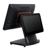 Terminal de point de vente à double écran tactile personnalisé de 15,6 pouces, multi-OS, JSJ JSJ68-D-116 RK3566 Wi-Fi 6 Bluetooth 5.2, garantie 1 an