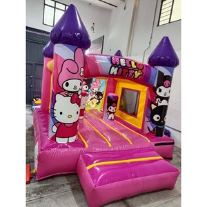 Castillo Inflable con Tobogán, Diseño Nuevo, <span class=keywords><strong>Alquiler</strong></span> para Fiestas, Gato <span class=keywords><strong>de</strong></span> Dibujos Animados, Castillo Hinchable Rosa, Combo <span class=keywords><strong>de</strong></span> Castillo Inflable para Niños - Product Image 3