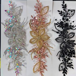 Diadema de Seda Hecha a Mano con Pedrería para Novia, Estilo Cadena de Garra, Accesorios para Vestido de Novia, DZ292 - Product Image 2