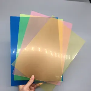 Waysher Folha de PVC rígido transparente para capa de encadernação de cores A4 de polímero personalizado por atacado
