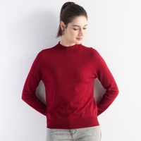 Pull en laine à col roulé mi-haut pour l'automne et l'hiver, tricot sans couture, idéal pour le bureau et les trajets quotidiens, collection automne-hiver.