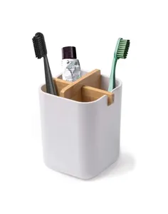 Tandenborstelhouder Multifunctionele Tandenborstelhouder Natuurlijk Tandpasta Caddy Tandenborstel Organizer Stand