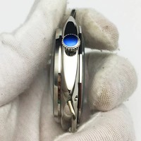 Cassa per Orologio in Acciaio Inossidabile da 45mm, Parti per Modifica Orologi Compatibili con Movimento a Carica Manuale ST3600, Movimento Meccanico ETA6497 / ETA6498