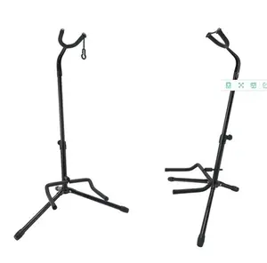 China supplier wholesale guitar foot stand best quality A-frame style black color portable guitar stand