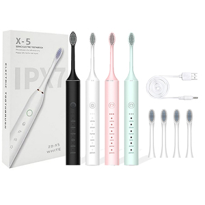 Cepillo de Dientes Eléctrico Sónico Recargable para Adultos, con 18 Velocidades, Cerdas Suaves Ultrasónicas, Blanqueador, 6 Modos, para Viajes y Uso Doméstico - Product Image 1