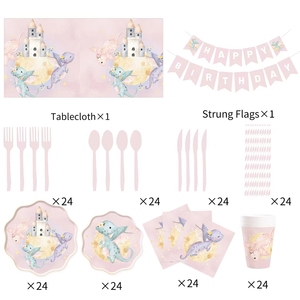 Assiettes jetables personnalisées DAMAI pour fête d'anniversaire, thème dinosaure, pour le premier anniversaire des enfants, fournitures de table - Product Image 6