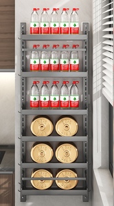 رف جداري بدون حفر متعدد الطبقات مع توفير مساحة تخزين معلقة للمخزن واللوازم المكتبية للحمام - Product Image 5