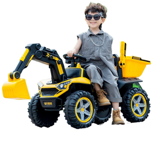 Excavatrice à batterie 12V pour enfants de 2 à 8 ans avec télécommande, excavatrice 3 en 1, bulldozer et pelle rétro, <span class=keywords><strong>jouet</strong></span> à monter - Product Image 2