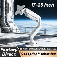 Support d'écran unique à ressort à gaz pour moniteurs 17-35 pouces, fixation VESA, plaque à dégagement rapide, charge maximale 2-9 kg, certifié CE, livraison directe usine