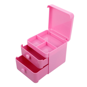 Caja de Joyería Mini Kawaii con Cajones, Organizador de Piezas Pequeñas de ABS Resistente para Pendientes, Cinta Washi, Cuentas, Manualidades - Product Image 1