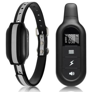 Kerah Pelatihan Anjing Elektrik Remote <span class=keywords><strong>Control</strong></span> Tahan Air Dapat Diisi Ulang Layar LCD Getaran Kejut Suara Plastik - Product Image 1