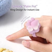 Brosse de nettoyage des ongles en forme de patte de chat pour la préparation de l'art des ongles, mini-brosse annulaire à poils fins et doux pour le nettoyage de la poussière
