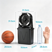 Ventilateur de table rechargeable noir, meilleur rapport qualité-prix, puissant, idéal pour hôtel