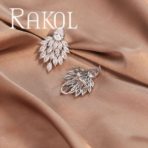 Pendientes de Circonita con Forma de Marquesa, de Lujo, para Boda, RAKOL EP4084 - Product Image 1