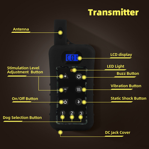 Sistema de cercado eléctrico para perros 2 en 1, impermeable, recargable, con control remoto, <span class=keywords><strong>collar</strong></span> de entrenamiento - Product Image 4