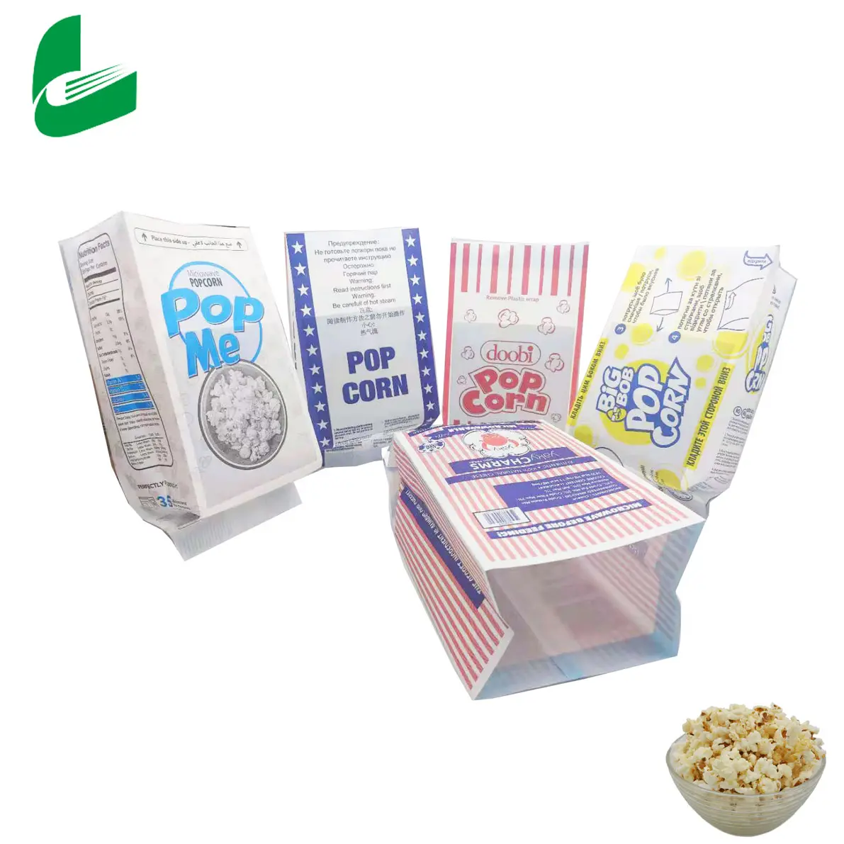 Factory hot sell custom Microwave popcorn bag with reflecting film