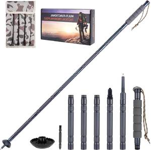 Bastón de Senderismo Táctico Multifuncional de Aleación de Aluminio de Alta Calidad, Tipo Bastón con Altura Ajustable y Brújula - Product Image 1