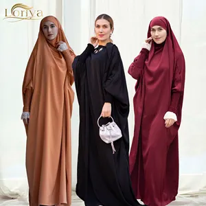 Loriya 1 Piece Jilbab Abaya Designs Dubai Women Overhead Khimar Jilbab Abaya Kaftan Islamic Clothing