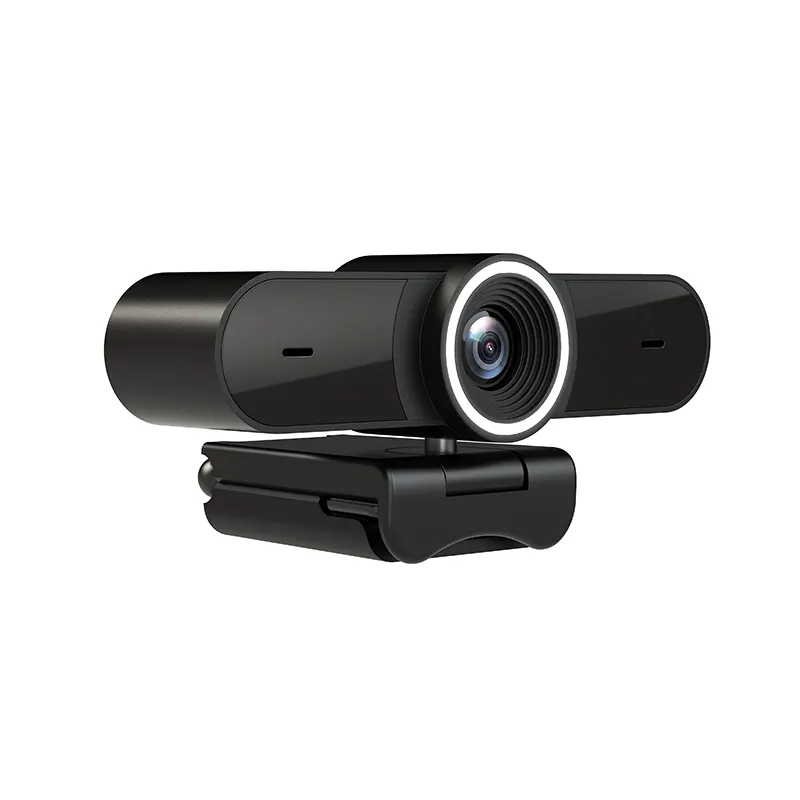 Mini trípode para cámara web con micrófono y cubierta de privacidad, dispositivo USB 4K de alta definición, 30fps, pantalla panorámica completa, obturador de privacidad, novedad