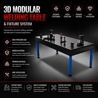 Plateforme de soudage flexible 3D conforme aux normes CE, fournie directement par l'usine, poste de travail en fonte pour soudage avec pieds de support, vente en gros