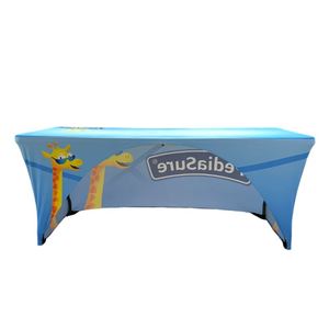 Housse de table publicitaire personnalisée pour salon professionnel, en tissu polyester extensible imperméable avec logo imprimé par sublimation - Product Image 3