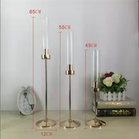 Zhuoyun prix de gros Transparent fait à la main à la mode pièce maîtresse de mariage décoration de Table acrylique bougeoir
