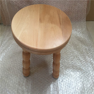 Sgabelli in legno naturale facile da montare piccoli sgabelli in legno massello senza schienale in legno massello per bambini staccabili a 4 zampe per sgabello per latte - Product Image 2