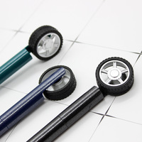 Nuevo Bolígrafo Creativo con Diseño de Rueda de Coche, Escritura Suave y Duradera, Multicolor, de Plástico, Novedoso, con Mecanismo de Giro, para Trabajos de Oficina