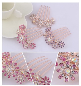 Pince à cheveux en strass avec perles pour <span class=keywords><strong>mariée</strong></span>, épingle à cheveux, accessoires capillaires, de mariage, peigne pour <span class=keywords><strong>chignon</strong></span> - Product Image 3
