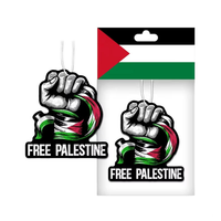 Ambientador de Coche Personalizado con el Logotipo de la Franja de Gaza de Palestina, Ambientador de Coche de Papel con Aroma Intenso y Lujoso