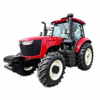 Tracteur agricole robuste 4x4 de 200 CV à 220 CV, 32F+32R, châssis renforcé avec levage de 5 tonnes, embrayage hydraulique, tracteur agricole à roues