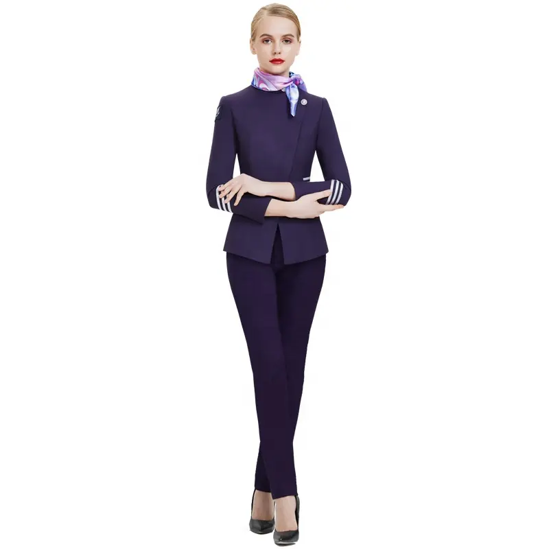 two pieces air force suit custom fashion purple color oman air pilot uniform