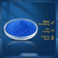 Poudre lyophilisée de cuivre GHK-Cu à 99 % pour matières premières cosmétiques, haute pureté, soin sûr de la peau avec technologie sous vide