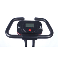 Vélo d'exercice stationnaire au design moderne avec surveillance de la fréquence cardiaque, résistance magnétique pliable, contrôle à 8 vitesses, capacité de 150 kg, pour la maison