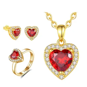 Changda wedding accessories bridal 18k gold 925 sterling silver jewellery rhodium jewlery sets for women