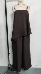 Conjunto de Pantalones de Playa para Mujer, Top sin Mangas con Pantalones Anchos, Atuendo Casual de 2 Piezas para Viaje, Fabricante Personalizado - Product Image 4
