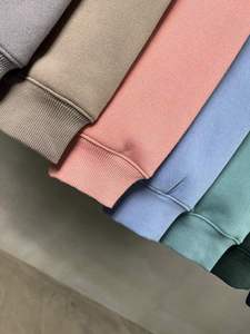 H5461 Sweat-shirts à fermeture éclair personnalisés par le fabricant, en mélange de coton 350 g/m², surdimensionnés, avec fermeture éclair double face - Product Image 4