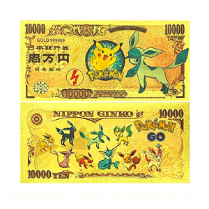 Nouvelles ventes 2026 : Billet de banque Pokémon US plaqué or 24 carats, 9 designs, pour collection - Product Image 5