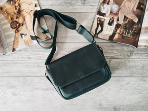 Personalized Green Leather Crossbody Bag for Women Small <b>Purse</b> <b>Cute</b> Handbag Shoulder Bag Stylish Gift for Her - Product Image 1
