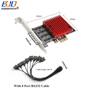 <span class=keywords><strong>8</strong></span> * RS232 DB9 cổng nối tiếp để <span class=keywords><strong>PCI</strong></span> Express X1 <span class=keywords><strong>PCI</strong></span>-E 1X mở rộng riser thẻ với RS-232 Breakout Cáp dữ liệu - Product Image 2