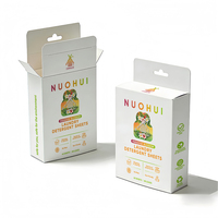 Feuilles de lessive écologiques en gros, formule végétale hypoallergénique sans liquide, sans dégâts, personnalisables pour le voyage