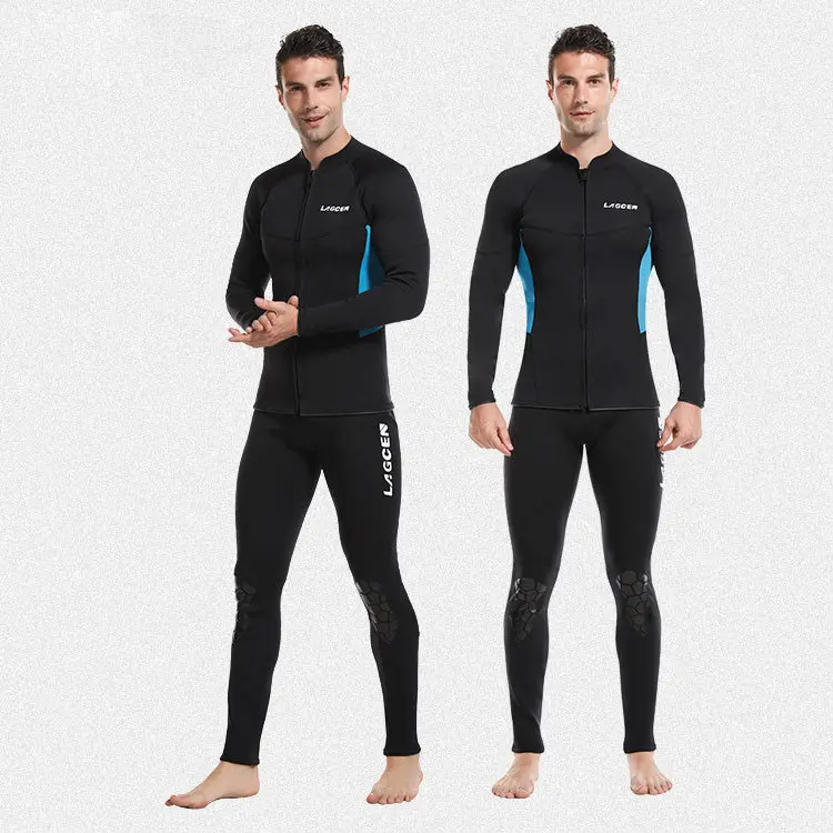 Traje de buceo cálido de manga larga para hombre y mujer, bañador dividido para pareja, traje de Madre de buceo profundo, traje húmedo a prueba de frío, traje de neopreno 3xl