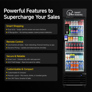 Haha Vending US stok lokal otomatis Self Service dengan kompresor ramah lingkungan <span class=keywords><strong>Dispenser</strong></span> minuman pendingin SDK 360 200 Mini-300 buah - Product Image 3