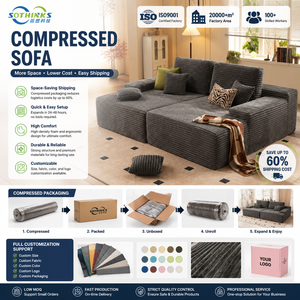 No Assembly Required Fluffy <b>Sleeper</b> Loveseat Bed Oversized Sectional Cloud Plush Double Lounge Chaise Convertible Bed - Product Image 1