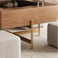 Table basse carrée nordique à double usage, tabouret, design moderne simple, plaque en pierre, fabrication artisanale, marbre de style campagnard pour les petits foyers