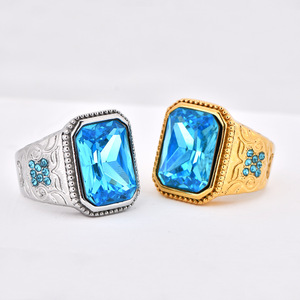 <span class=keywords><strong>Bague</strong></span> de mode de style hip-hop plaqué or de haute qualité <span class=keywords><strong>prix</strong></span> d'usine de gravure personnalisé à partir de bijoux intemporels - Product Image 1