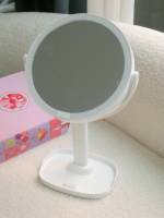 Miroir de Maquillage Pliant Intelligent HD Portable Winway Blanc avec LED pour Table de Coiffure, Panneau Décoratif pour Dortoir, Grand et Petit Miroir de Maquillage